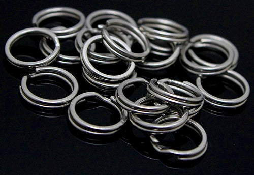 Stainless Steel Flat Double Split Rings, 4 Sizes – product photo