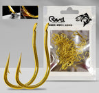 Bulk Crank-Shank Fishing Hooks, High-Carbon Steel, Sizes 3–8 – product photo