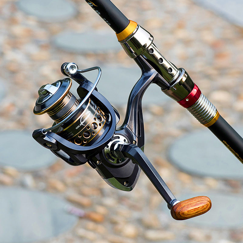 All-Metal Spinning Reel, Sizes 1000–7000, Wood or Metal Knob – product photo