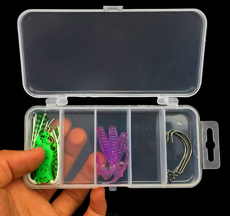 Clear Plastic Lure & Tackle Box, 13.3 x 6.2 x 2.5 cm (5.2 in) – product photo