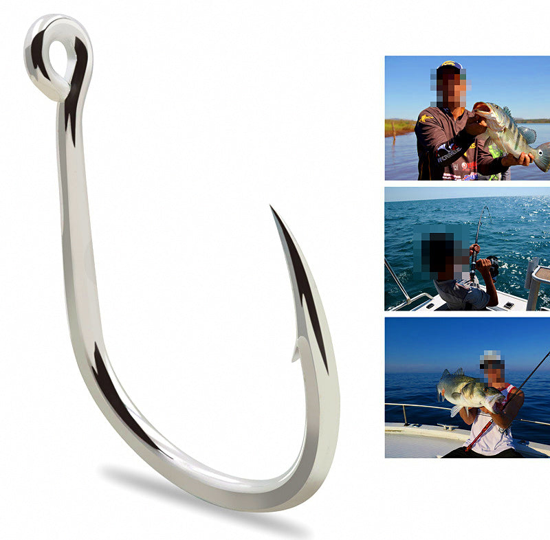 Heavy Duty 5X Strong Barbed Saltwater Hooks, Sizes 1–8/0 – product photo