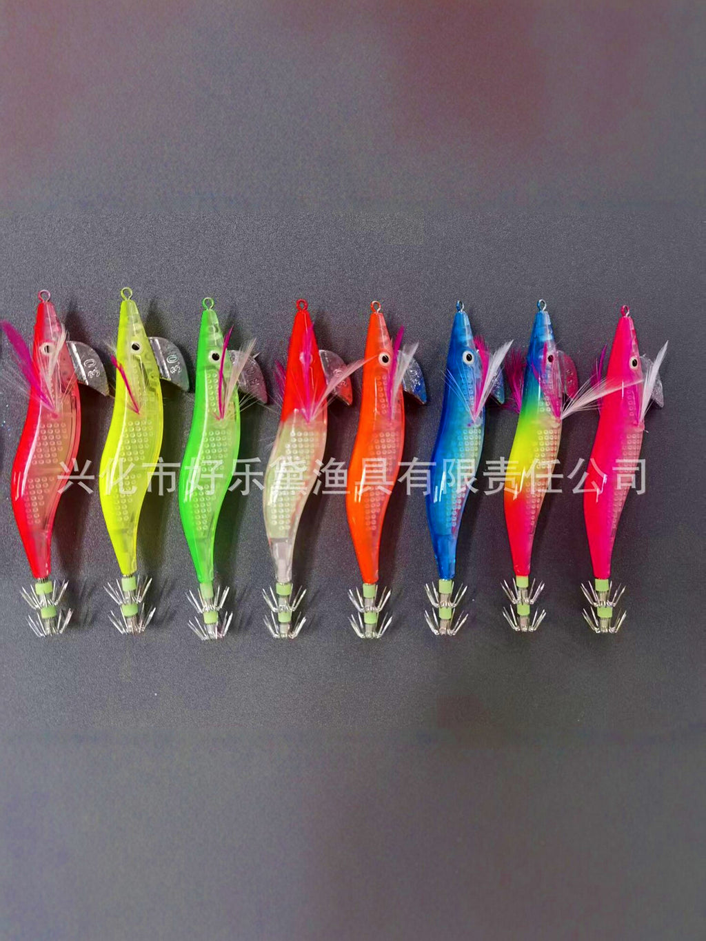 Glow Squid Jig, Wood Shrimp Style, Sizes 2.0, 2.5, 3.0 – product photo