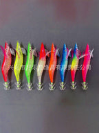 Glow Squid Jig, Wood Shrimp Style, Sizes 2.0, 2.5, 3.0 – product photo
