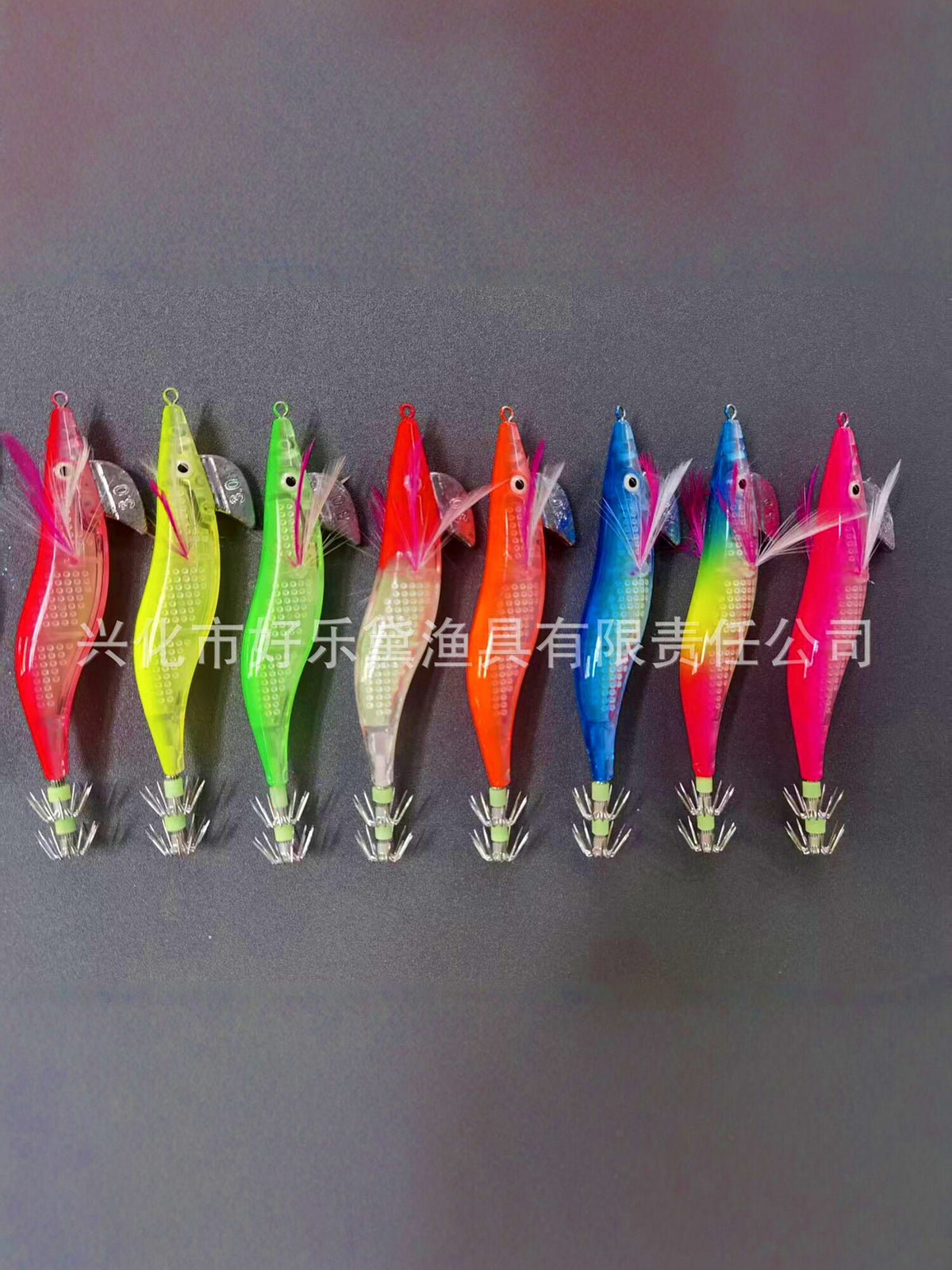 Glow Squid Jig, Wood Shrimp Style, Sizes 2.0, 2.5, 3.0 – product photo
