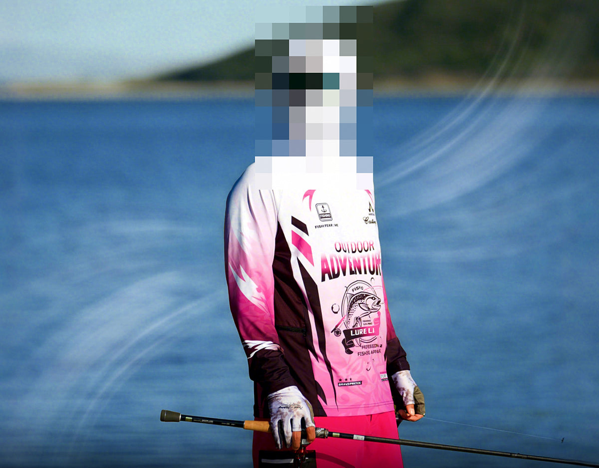 Men's UPF 100+ Long-Sleeve Fishing Sun Shirt with Face Mask – product photo