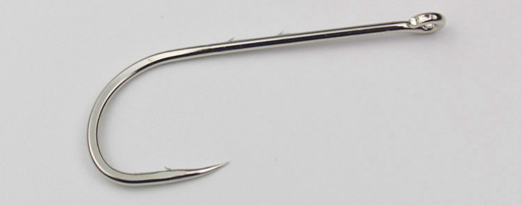 Long Shank Barbed Saltwater Hooks, Eyed, Bulk 50/100 pcs – product photo