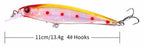 Floating Minnow Lure, 11 cm (4.3 in) 13.4 g (0.47 oz), 10-Color Set – product photo