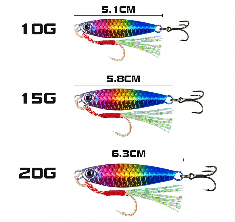 Fish Scale Metal Casting Jig, 7–30 g (0.25–1.06 oz) – product photo