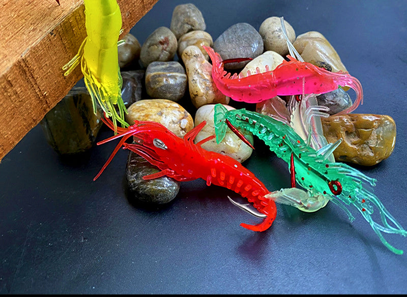 Soft Shrimp Lure with Hook Slot, Bionic Prawn Bait – product photo