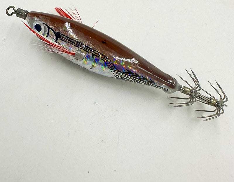 Wooden Shrimp Squid Jig, Laser Glow Octopus Lure – product photo