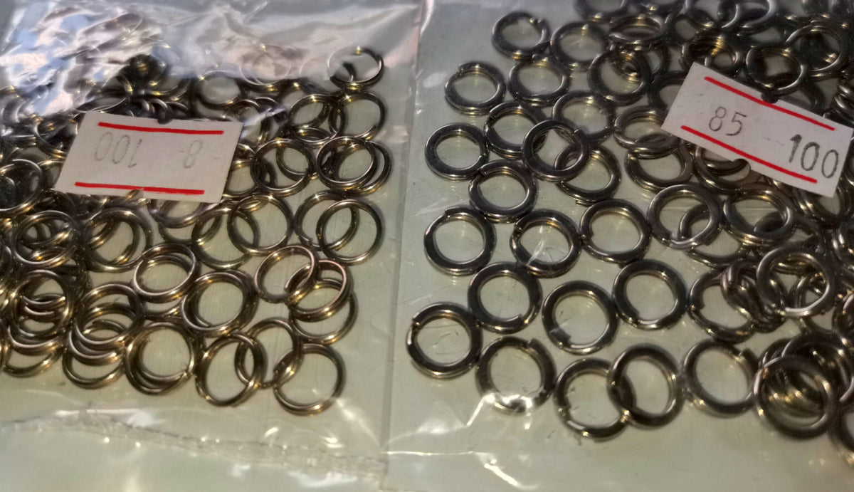 Heavy-Duty Flat Wire Split Rings, 50 Pack, 5–11 mm OD – product photo