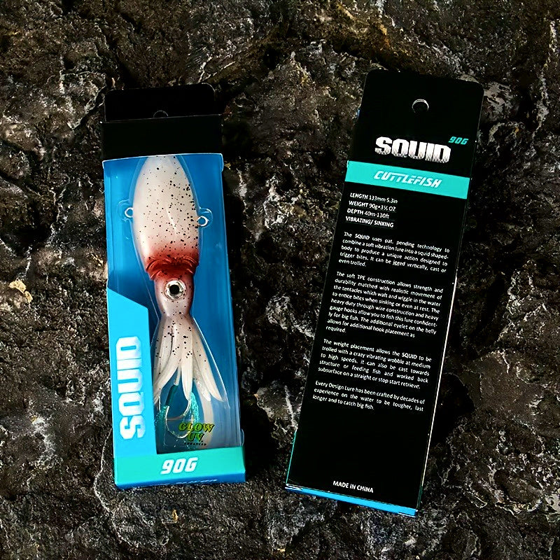 Weighted Soft Squid Lure with 3D Eyes, 90–250 g (3.2–8.8 oz) – product photo