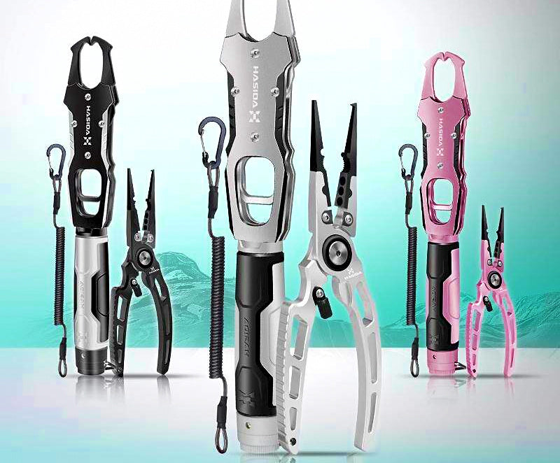Fish Gripper with Scale (39.7 lb / 18 kg) & Fishing Pliers – product photo