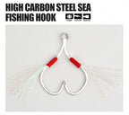 Double Assist Hooks with PE Line, Sizes 1/0–4/0 – product photo