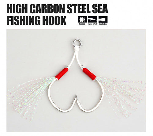 Double Assist Hooks with PE Line, Sizes 1/0–4/0 – product photo