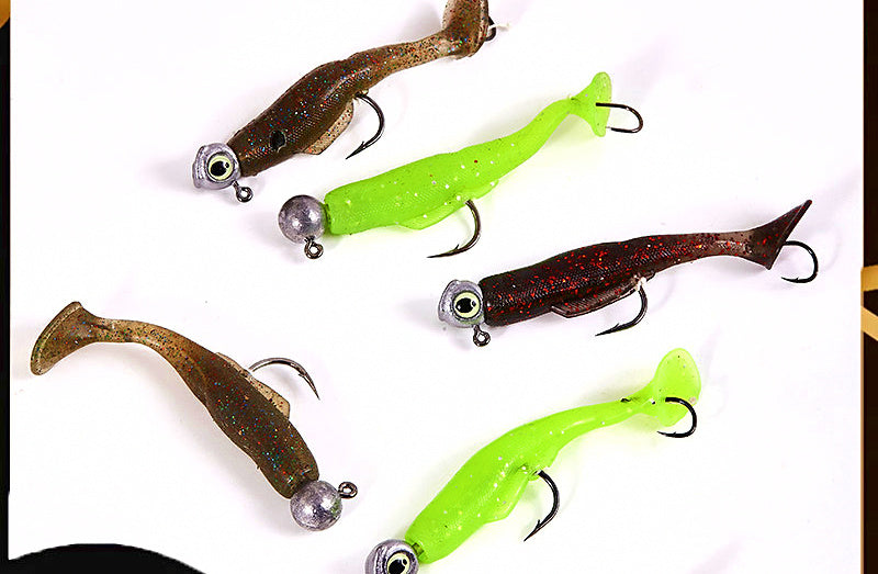 Scented T-Tail Soft Bait Jig Head Set, 3.5–20 g (0.12–0.71 oz) – product photo