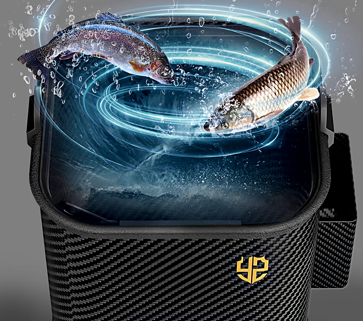 Foldable EVA Fish Bucket with Mesh Lid, 8–13 L (2.1–3.4 gal) – product photo