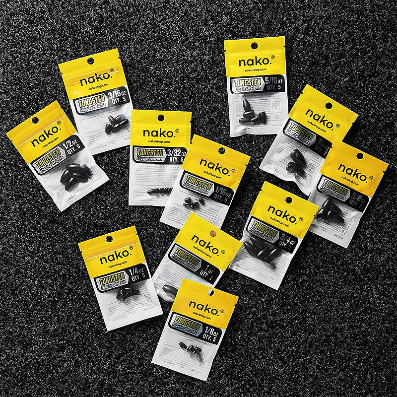 Tungsten Bullet Sinker 5-Pack, 1/16–1/4 oz (1.8–7 g) – product photo
