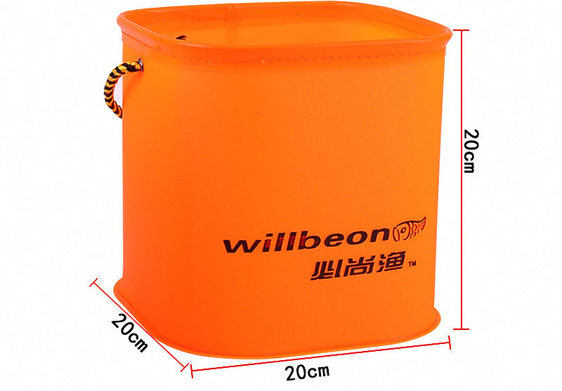 Collapsible EVA Fishing Bucket, Round or Square, 5 Colors – product photo