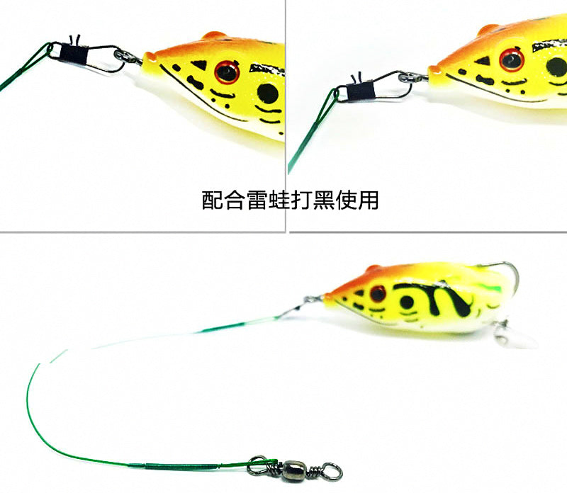Wire Leader with Swivel & Snap, Green, 10–30 cm (4–12 in) – product photo