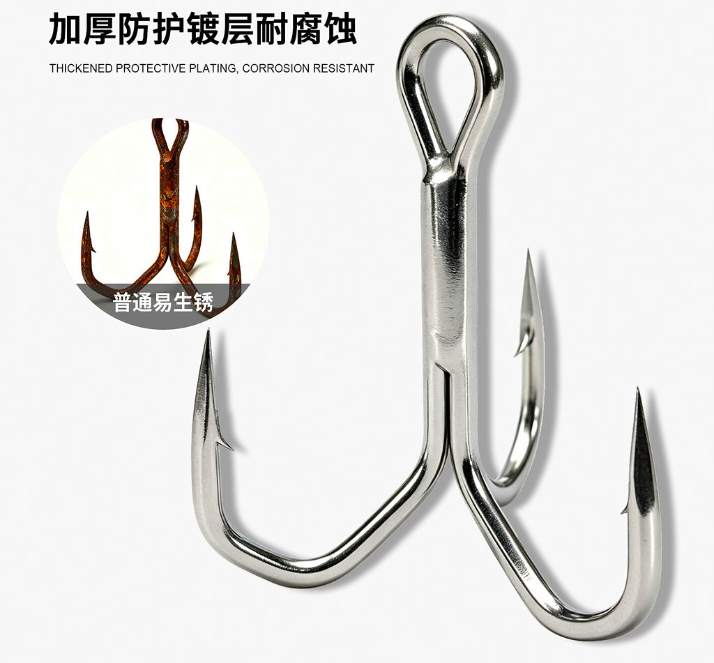 Saltwater Treble Hooks, Sizes 12 to 5/0, 10 Pack – product photo