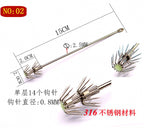 Stainless Steel Squid Umbrella Hook, Single or Double Layer – product photo