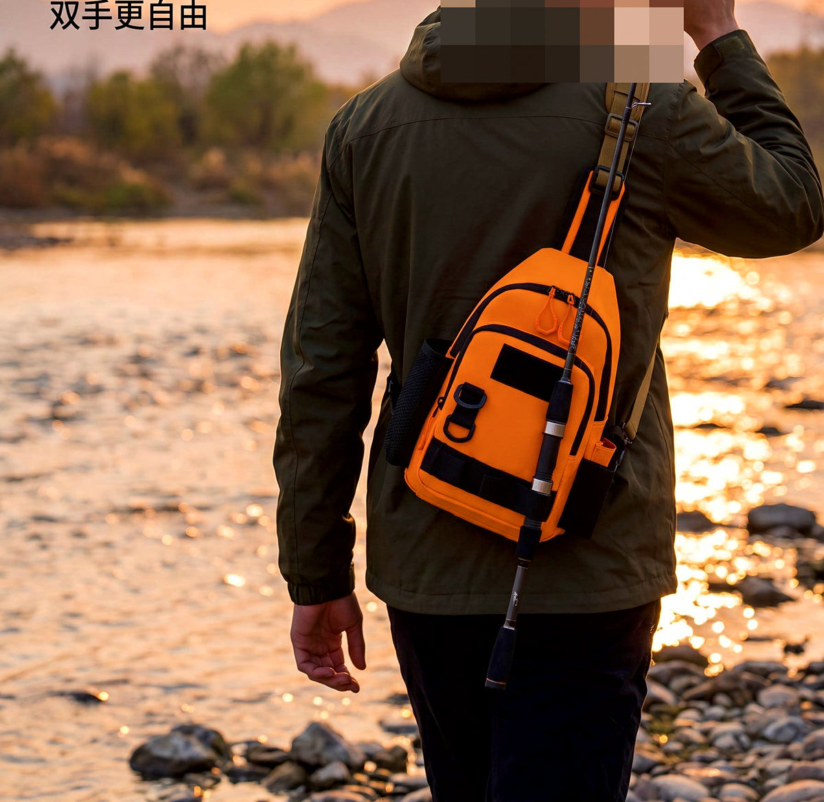 Fishing Waist Bag & Cross-Body Tackle Bag, Nylon – product photo