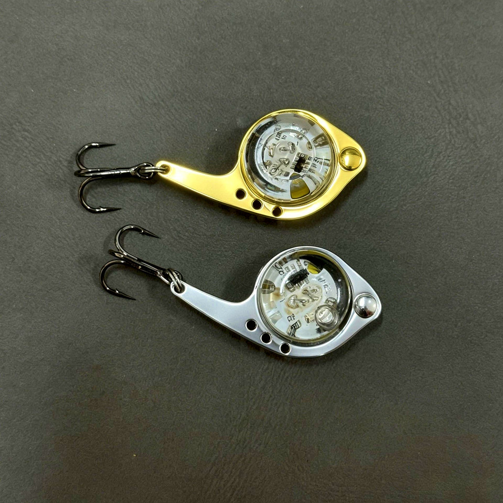 LED Light-Up Fish-Shaped Lure with Hook, Gold or Silver – product photo