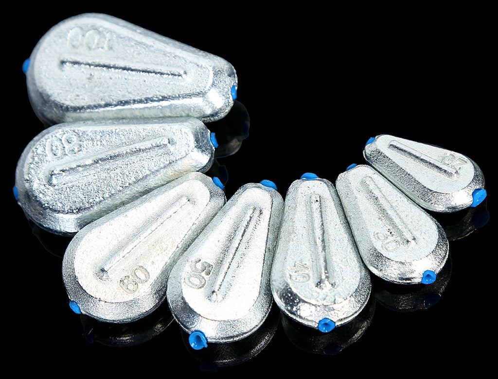 Heart-Shaped Galvanized Iron Sinker, 0.7–3.5 oz (20–100 g) – product photo