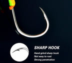 UV Glow Jig Hooks, Single or Double, 10-Pack, Sizes 13–22 – product photo
