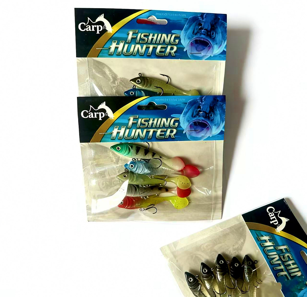 T-Tail Soft Swimbait, Pre-Rigged Lead Head, 3 or 5 Pack – product photo