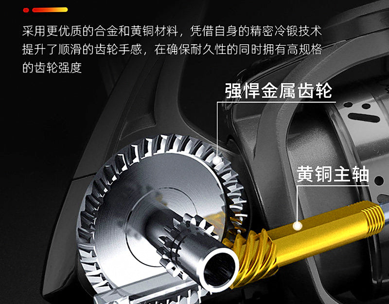 Metal Spinning Reel, 11 Bearings, 5.2:1, 500–6000 Series – product photo