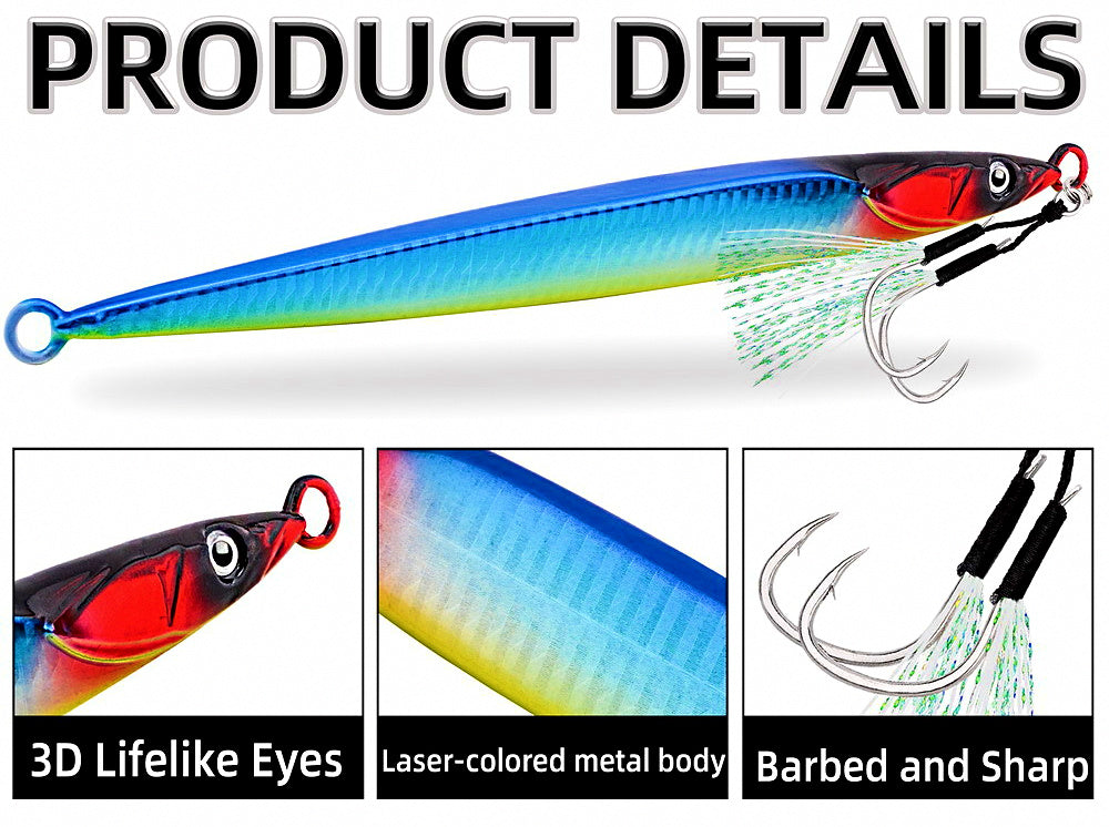 Fast-Sinking Metal Jig, 80–300 g (2.8–10.6 oz) – product photo