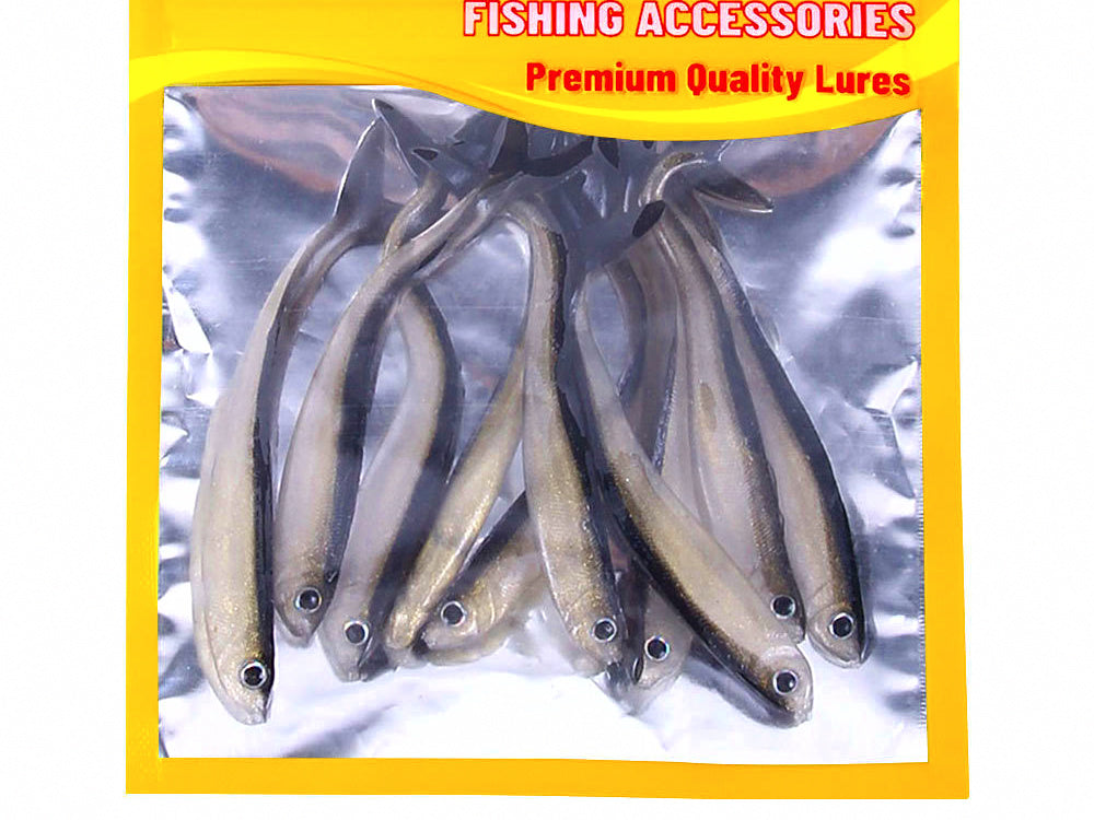Two-Tone Minnow Soft Baits, 8 cm (3.1 in), 2 g, Pack of 10 – product photo
