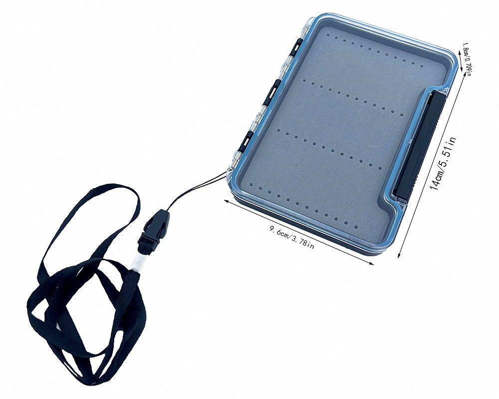 Single-Layer Waterproof Fly Box, Clear Lid, Foam Insert – product photo