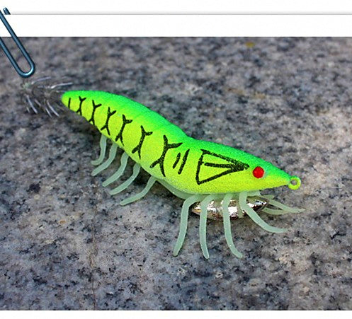 Glow Shrimp Squid Jig with 3D Eyes and Soft Legs – product photo