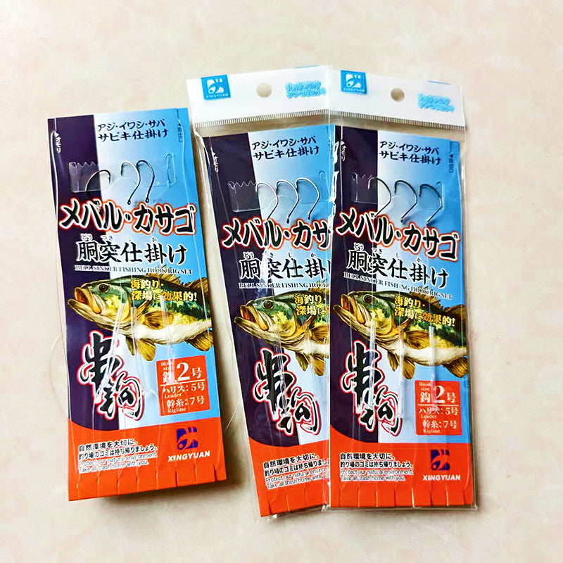 3-Hook Barracuda Snell Rig, Sizes 1/0, 1, 2, 3 – product photo