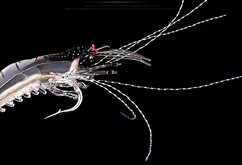 Soft Plastic Shrimp Lure, Glow & Color Options, 3–5 Pack – product photo