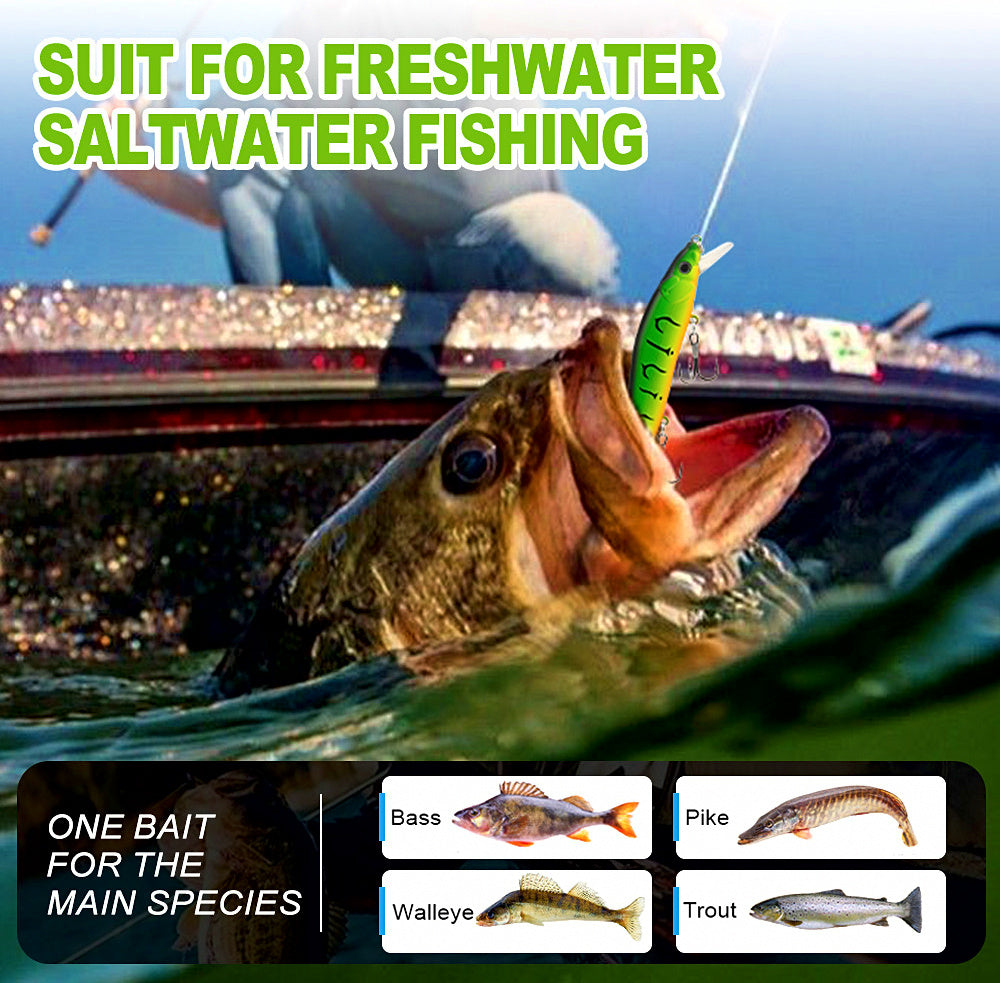 Rattling Minnow Lure, 12 cm (4.7 in), 14 g (0.49 oz) – product photo