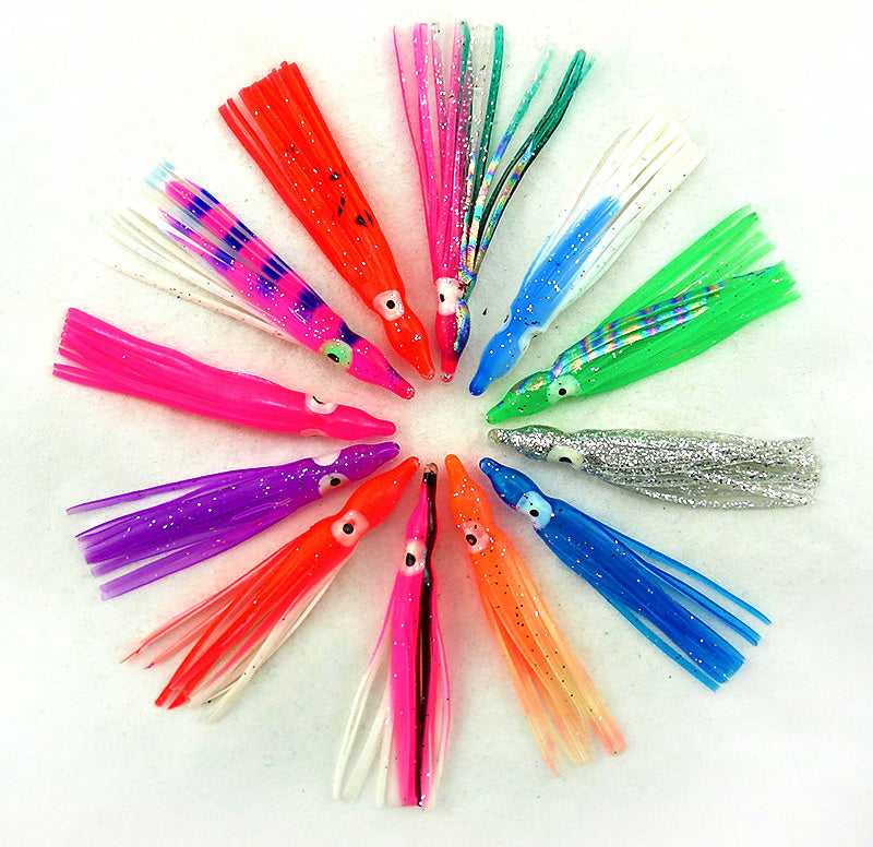 Octopus Soft Lure, Glow Mixed Colors, 4–18 cm (1.6–7.1 in) – product photo
