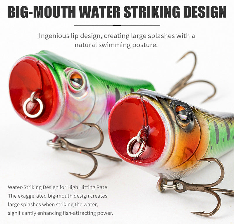 Floating Popper Topwater Lure, Plastic Hard Bait – product photo