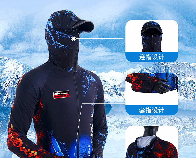 Men's UPF 50+ Long-Sleeve Fishing Sun Shirt & Pants – product photo