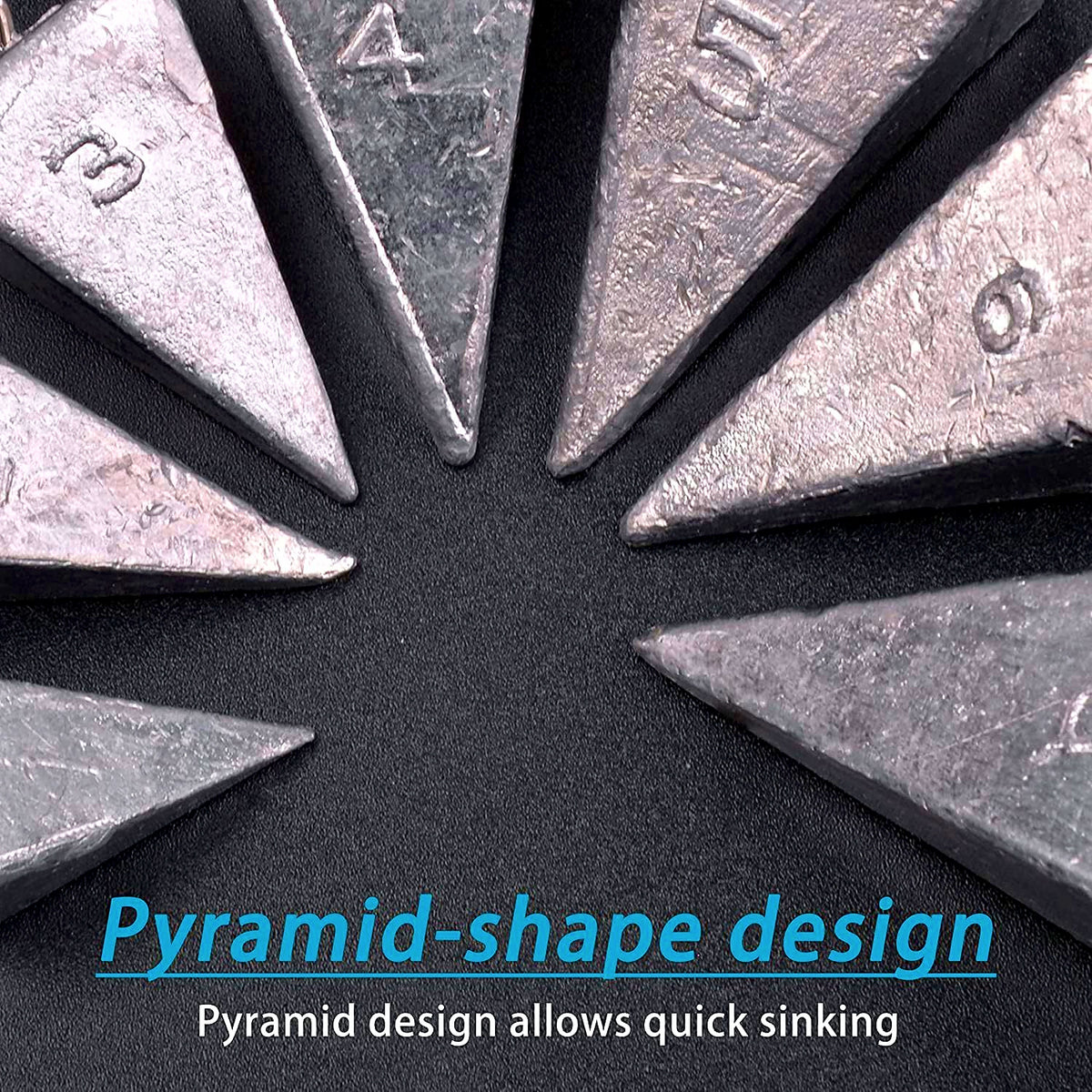 Pyramid Sinker with Eye, Lead, 1–16 oz (28–448 g) – product photo