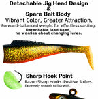 T-Tail Soft Swimbait Jig Head Lure, 115–160 mm (4.5–6.3 in) – product photo