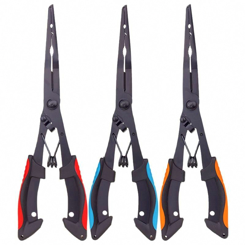 Fishing Pliers, Stainless Steel, Braid Cutter & Split Ring – product photo