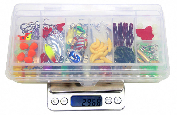 101-Piece Lure Kit with Box, Minnows, VIB & Soft Baits – product photo