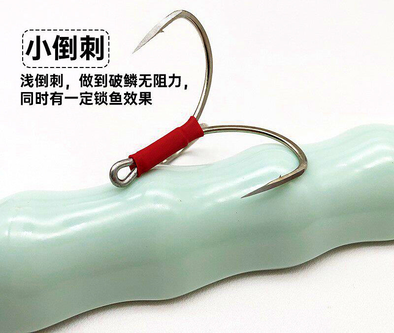 High Carbon Steel Treble Hooks, Barbless or Small Barb – product photo
