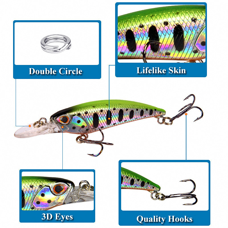 Floating Long Lip Minnow Lure, 7.5 cm (3 in) 5 g (0.18 oz) – product photo