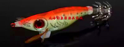 Glow Wood Shrimp Squid Jig, 9 cm / 8 g (3.5 in / 0.3 oz) – product photo