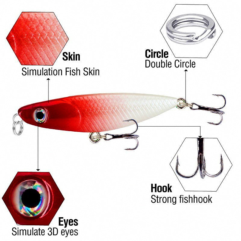 Walk-the-Dog Topwater Pencil Bait, 4.5 cm (1.8 in), 2 g